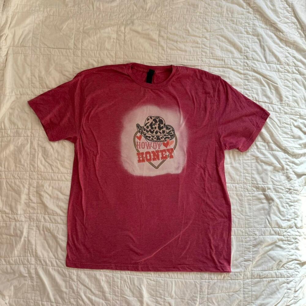Women’s xl Cowgirl‎ red graphic tee shirt howdy honey western slogan top